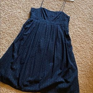 gap blue eyelet dress size 12